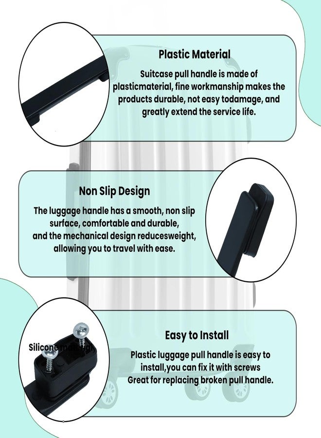 Gabrella 2 Pcs Luggage Suitcase Handle, 8inch/20cm Length Strap Grip Plastic Suitcase Pull Handles Grip Replacement for Home Box Case Black, Carry Strap Luggage Grip - Image 3